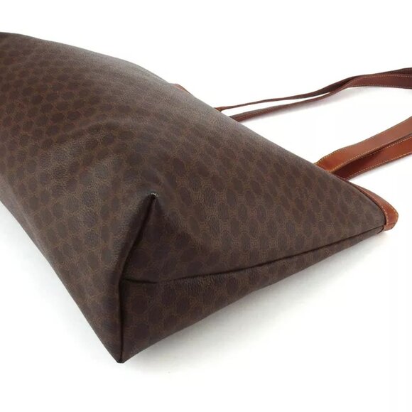 CELINE tote bag macadam beige PVC ?~ leather Authentic - Picture 4 of 9